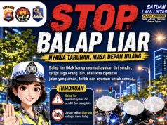 Humas Polda Banten Menginfomasikan Bagi Masyarakat Banten “Stop Balap Liar”