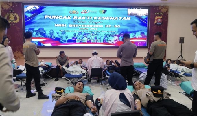 Peringati Hari Bhayangkara ke-80, Polda Banten Gelar Khitanan Massal, Donor Darah dan Bakti Kesehatan Gratis