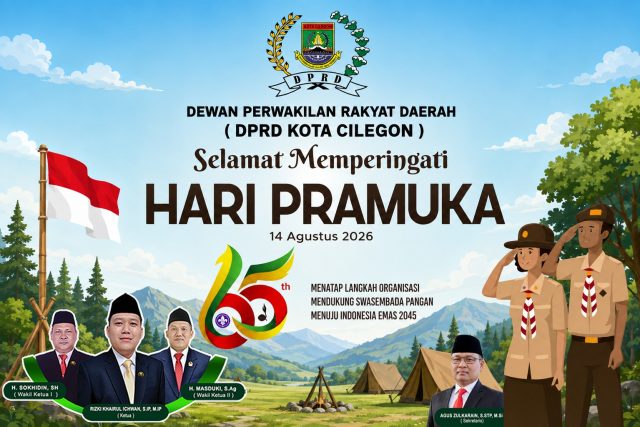 Dewan Perwakilan Rakyat Daerah Kota Cilegon Mengucapkan Selamat Memperingati Hari Pramuka ke 65 Tahun