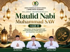 Dewan Perwakilan Rakyat Daerah (DPRD) Kota Cilegon Mengucapkan Selamat Memperingati Maulid Nabi Muhammad SAW 1448 H