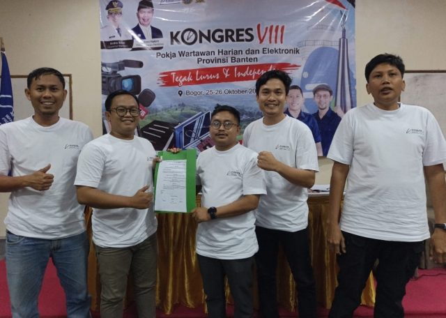 Anwar dan Jejen Pimpin Pokja Wartawan Harian Dan Eletronik Provinsi Banten 2026-2029