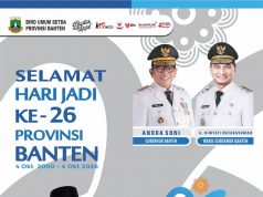 Biro Umum Setda Provinsi Banten Mengucapkan Selamat Hari Jadi ke 26 Provinsi Banten 4 Oktober 2000- 04 Oktober 2026