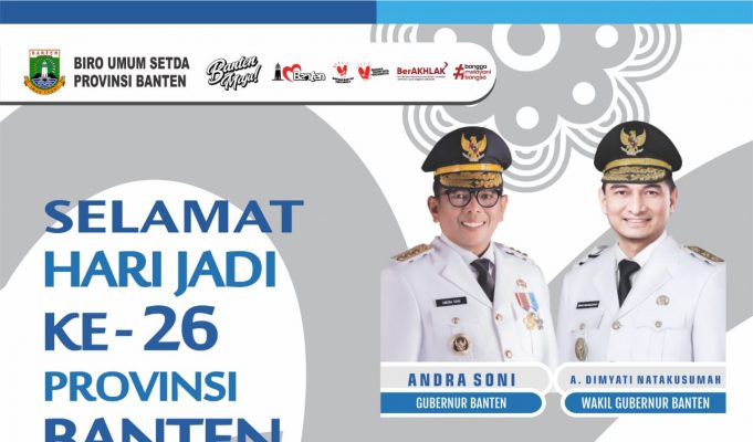 Biro Umum Setda Provinsi Banten Mengucapkan Selamat Hari Jadi ke 26 Provinsi Banten 4 Oktober 2000- 04 Oktober 2026